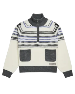 Folklore Album Quarter Zip Up Sweater