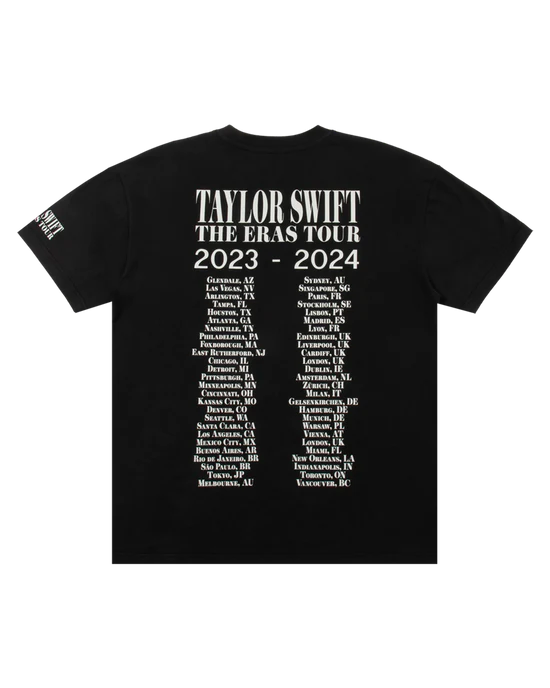 Taylor Swift | The Eras Tour Through Vancouver II Black T-Shirt - Image 2