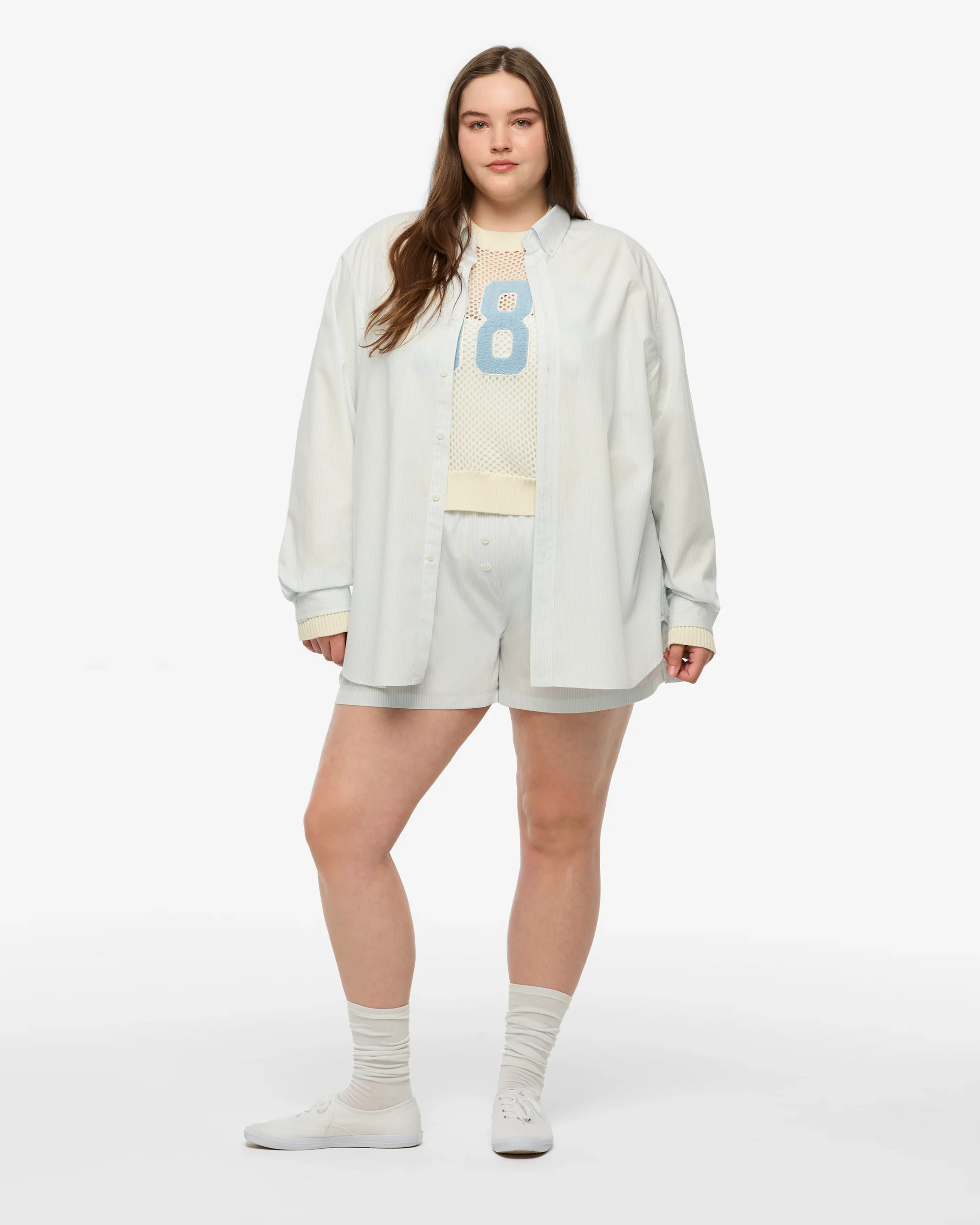 1989 (Taylor’s Version) Seagull Blue Stripe Poplin Shirt Regular price - Image 11