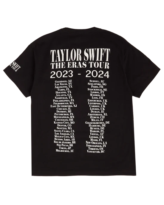 Taylor Swift | The Eras Tour Through Vancouver I Black T-Shirt - Image 2