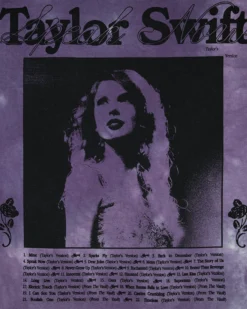 Alternative view of Speak Now (Taylor's Version) Tracklist Purple Tie Dye T-Shirt