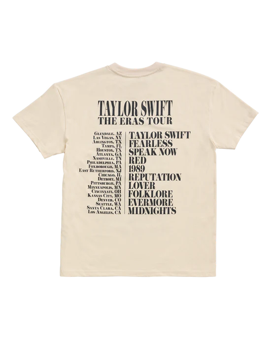 Taylor Swift | The Eras Tour Through LA Beige T-Shirt - Image 2