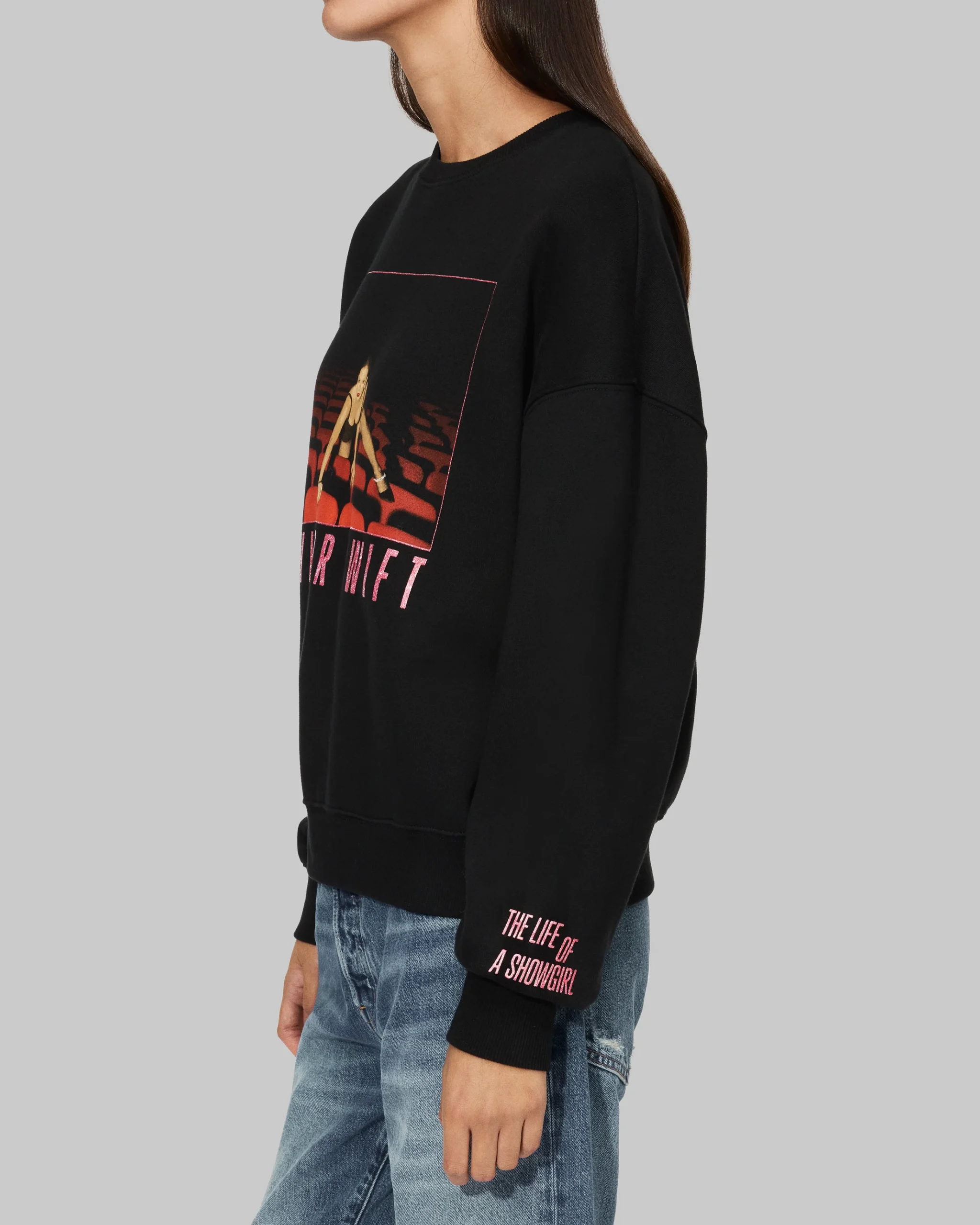 The Life of a Showgirl It's Frightening Black Crewneck Sweatshirt - Image 3