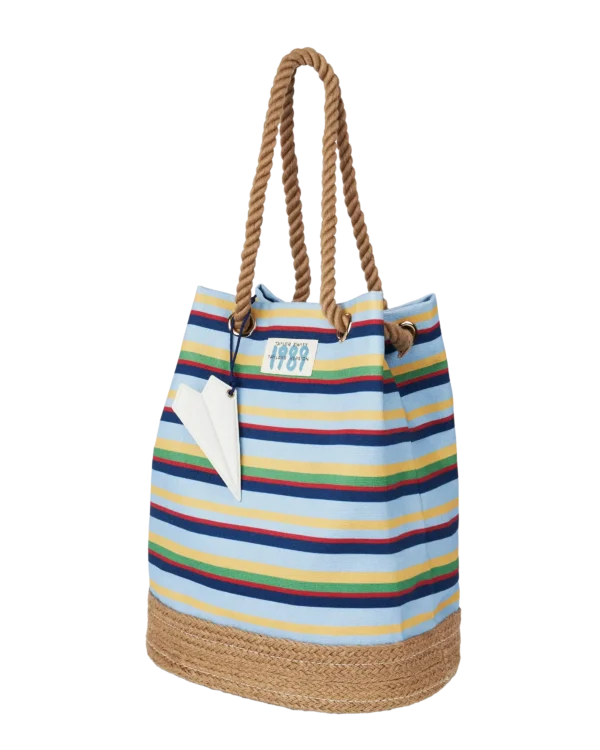 1989 Striped Bucket Bag
