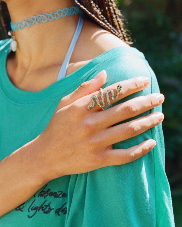 Alternative view of Reputation Multicolor Snake Ring