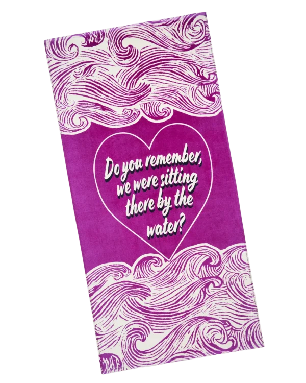 Sitting There By the Water Beach Towel