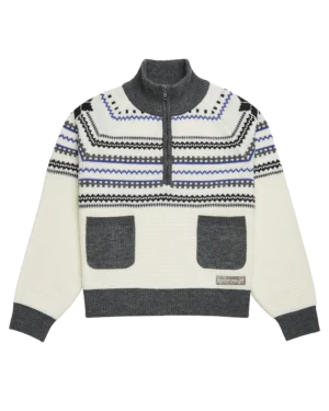 Folklore Album Quarter Zip Up Sweater