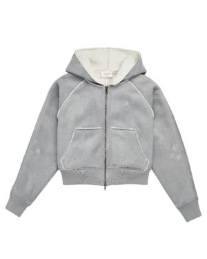 Folklore Album Gray Faux Shearling Jacket