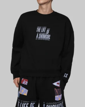 The Life of a Showgirl Film Strip Black Crewneck Sweatshirt - Image 3
