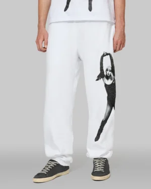 The Life of a Showgirl Shiny Bug White Sweatpants - Image 3