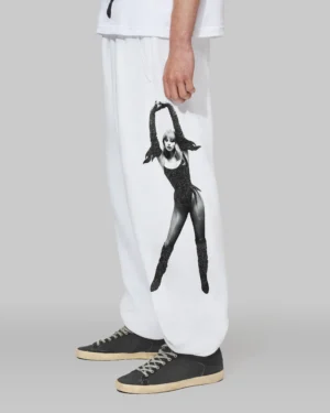 Alternative view of The Life of a Showgirl Shiny Bug White Sweatpants