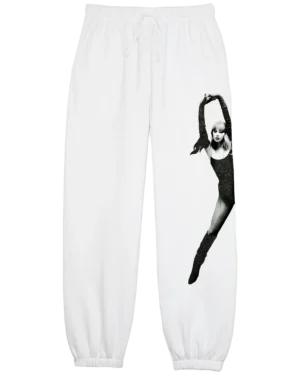 The Life of a Showgirl Shiny Bug White Sweatpants
