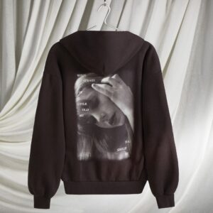 Alternative view of Who's Afraid Of Little Old Me? Dark Brown Hoodie