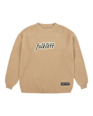 Folklore Album Chenille Patch Crewneck Sweater