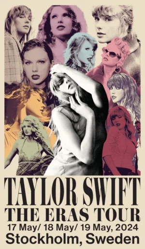 Taylor Swift The Eras Tour Stockholm, Sweden Poster II