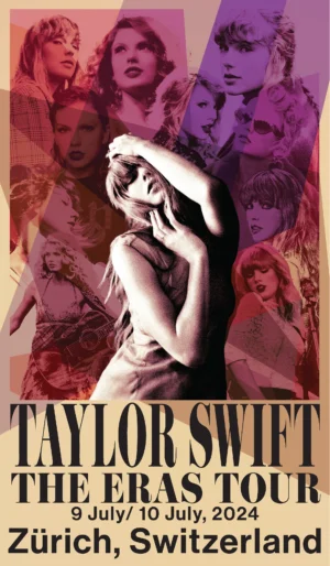 Taylor Swift The Eras Tour Zürich, Switzerland Poster